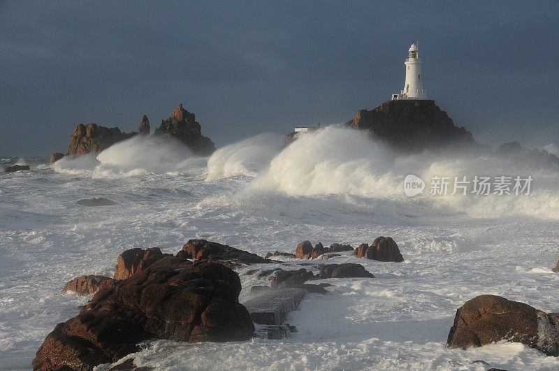 La Corbiere Point, Jersey, GB。